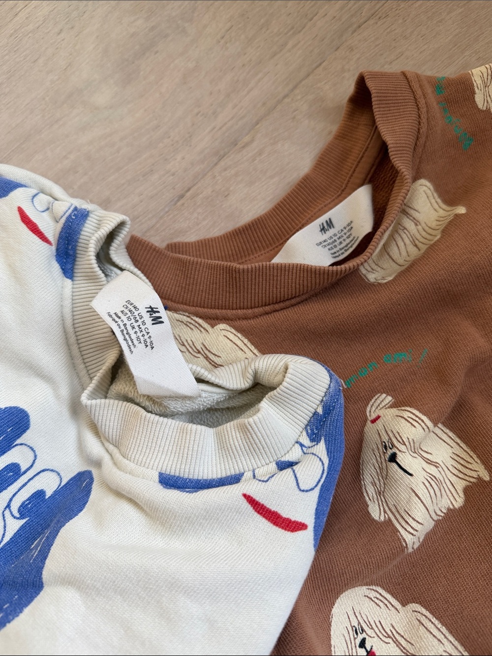 Kids Two-Piece Dog Print Pajama Sets - Blue & Brown - Picture 5 of 9